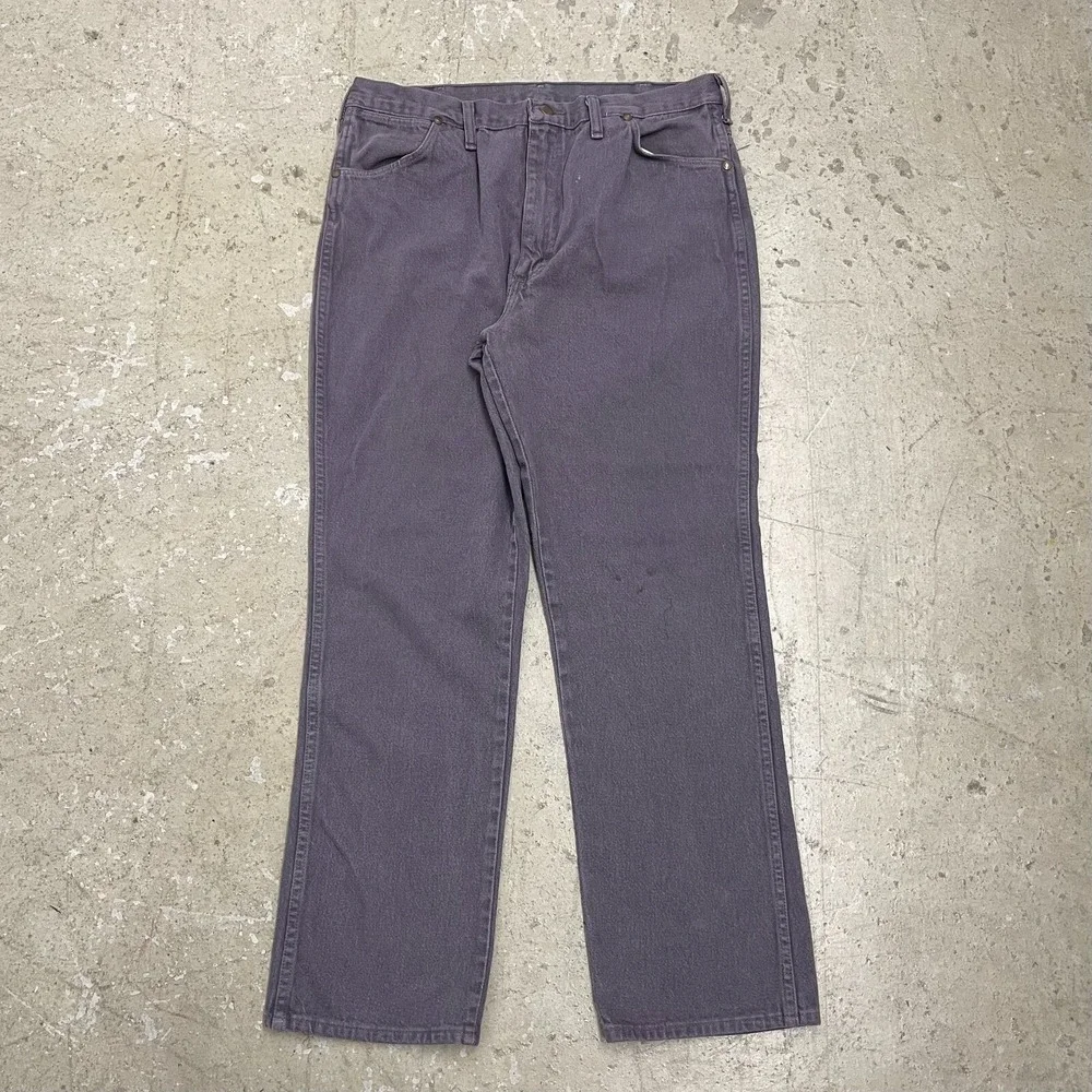 Vintage Wrangler Jean 35x30 Purple Pants 936 Slim Cowboy Western Denim Tag 36x32